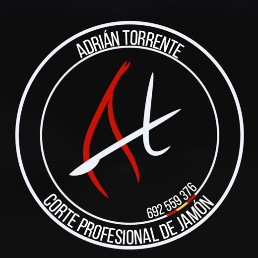 Logo de Adrián Torrente, corte profesional de jamón